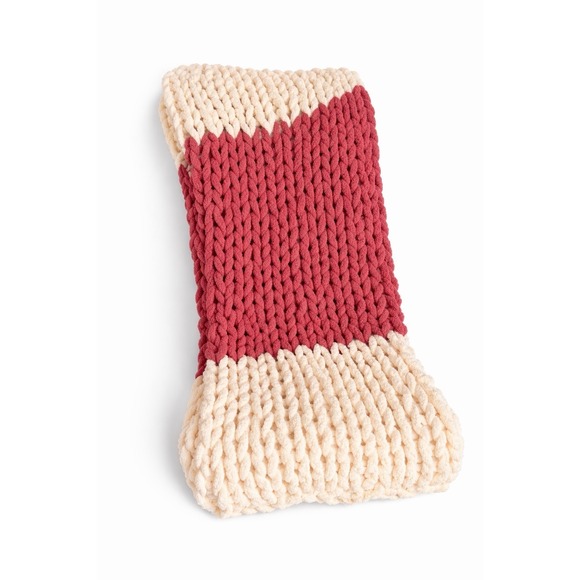 Handmade Other - Handmade Chunky Knit Throw Blanket‎ 49x53 Chenille Boho Cozy Home Decor